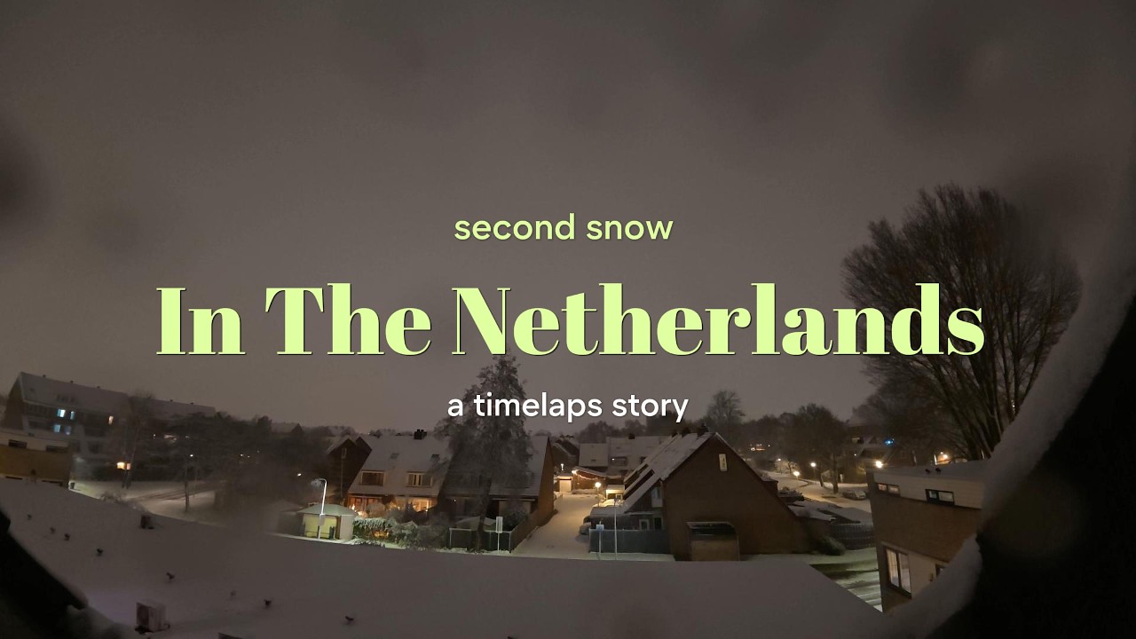 Second snow in NL ❄️ Snowy sunset timelapse