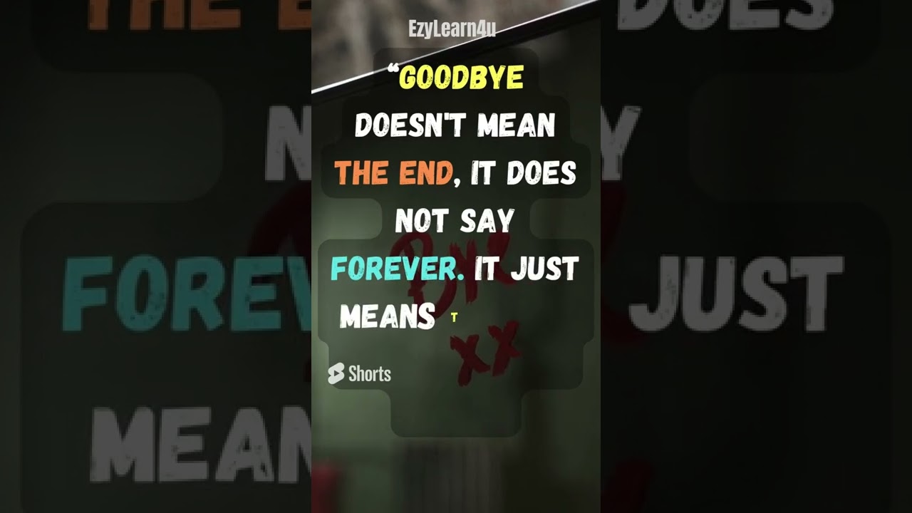 GOODBYE...❤️|Inspirational Quote|💯#shorts #quotes #dailymotivation #short #sigma #ytshorts #farewell