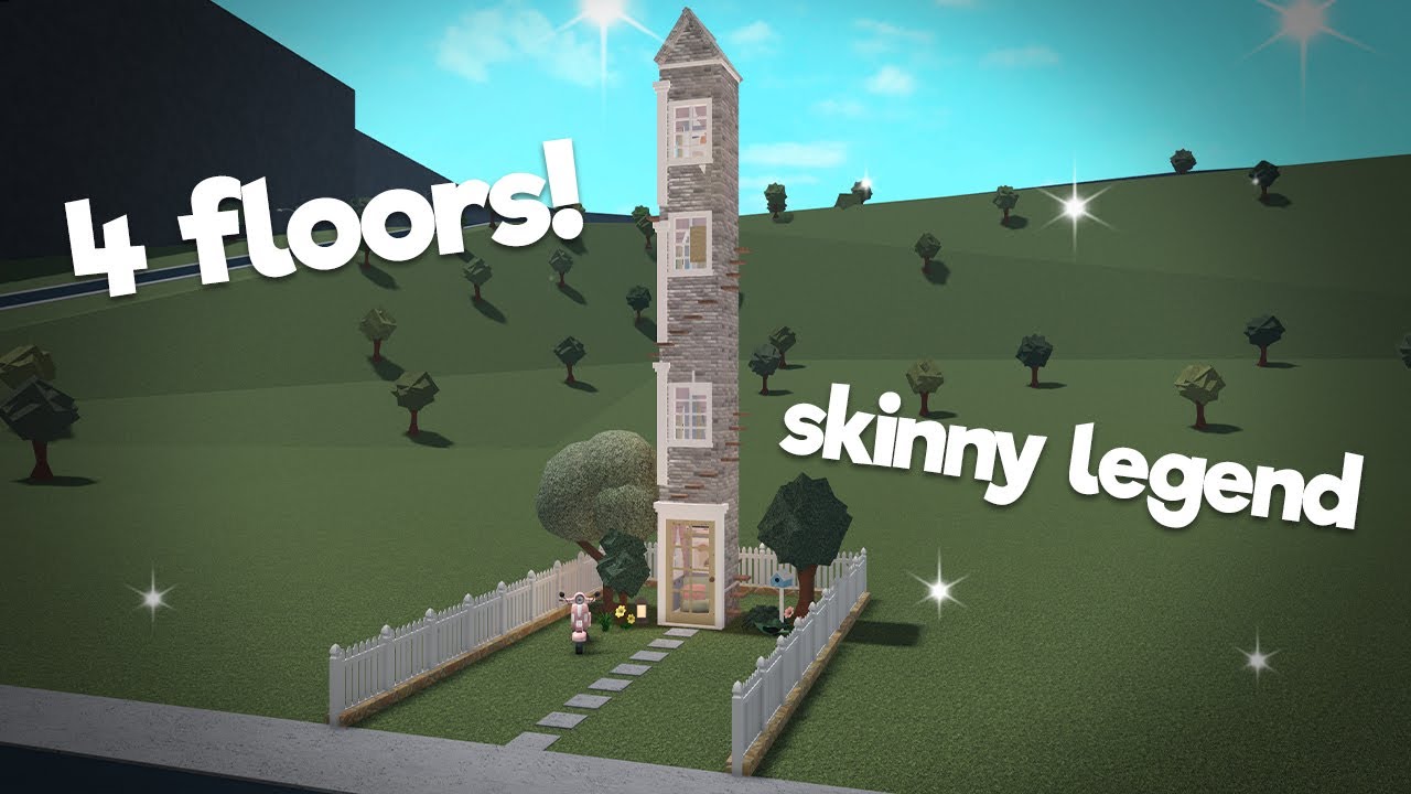 i built the skinniest house ever in bloxburg (1x1 challenge)