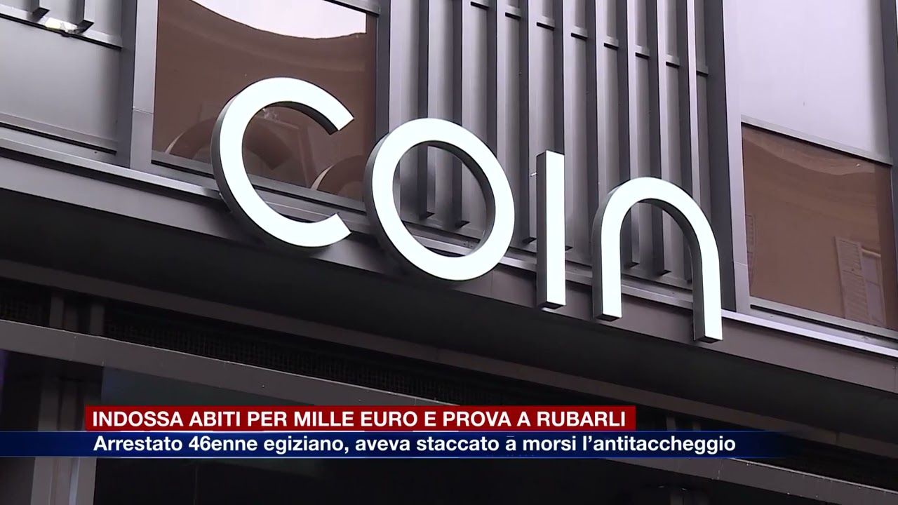 Etg - Stacca a morsi la placca antitaccheggio e prova a rubare abiti nuovi per mille euro. Arrestato