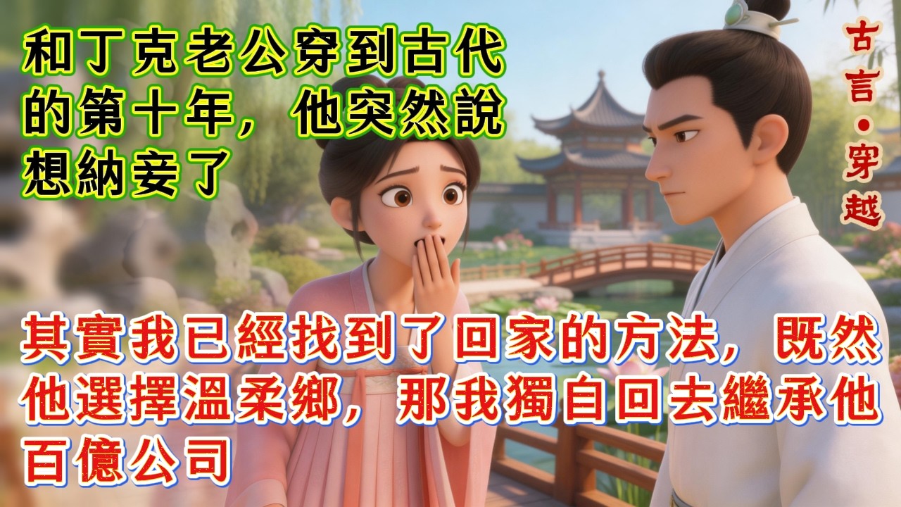 【古言.穿越】和丁克老公穿到古代的第十年，他突然說想納妾了，其實我已經找到了回家的方法，既然他選擇溫柔鄉，那我獨自回去繼承他百億公司 | 大女主 | 爽文 | 宅鬥 | 虐渣 | 時空穿越 | 豪門