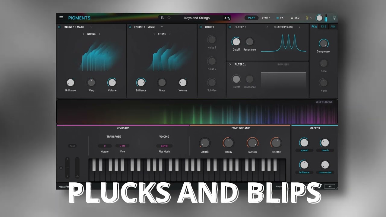 UDi Audio Plucks and Blips Sound Bank for Pigments