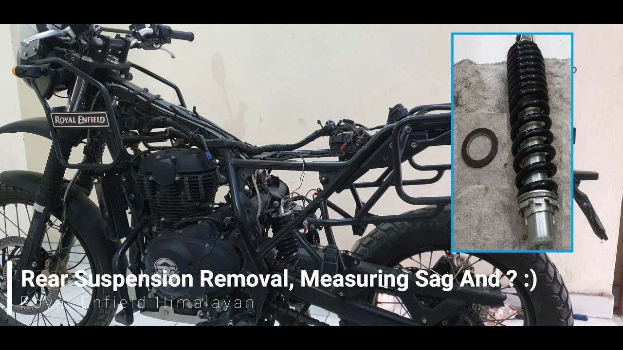 Rear Suspension Removal | Sag Measurement | Adding Spacer for more Preload | Royal Enfield Himalayan