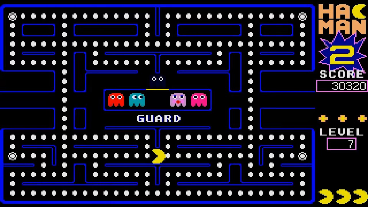 ATARI ST GUARD 1 BLACK LEVEL 7 HACK HACMAN II HAC MAN 2 PACMAN PAC MAN CLONE David Bagget ELEMENTS