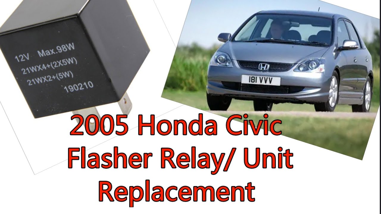 Замена реле/блока аварийной сигнализации Honda Civic 2005 года
