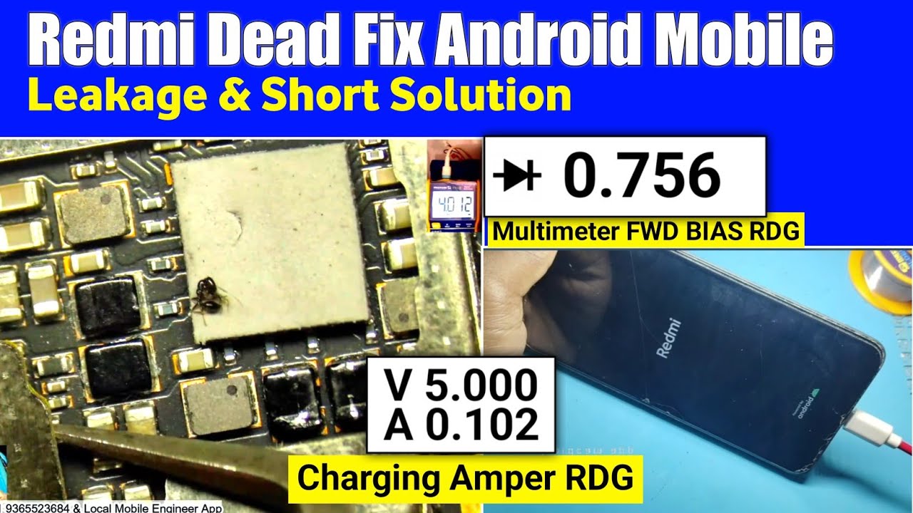 Redmi Dead Fix Leakage Full Short Solution | Charging Amper 0.126 Deep Fake Fix