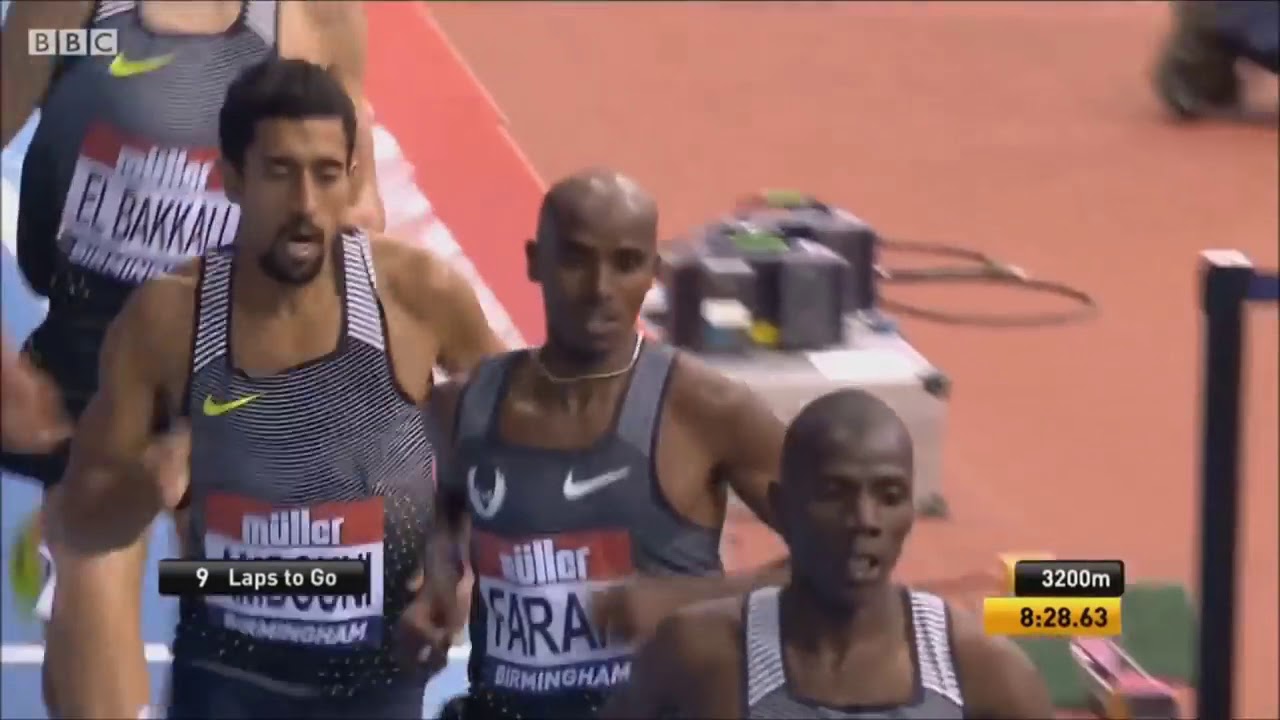 Mo Farah Breaks European Record | men's 5000m Indoor | Birmingham Indoor Grand Prix 2017