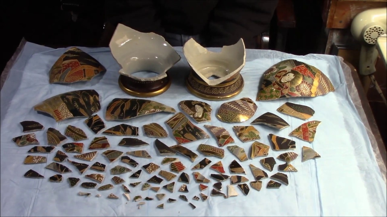 Japanese Vase (Lamp) Repair pt1