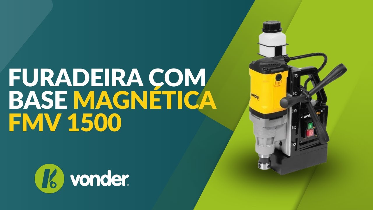 FURADEIRA COM BASE MAGNÉTICA FMV 1500 VONDER: FAÇA FUROS PRECISOS