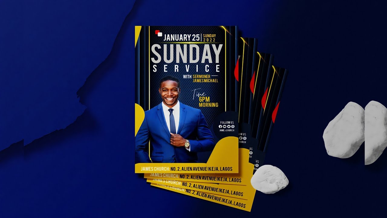 How to Make a Printable Church Flyer with Picture in pixelLab -  Church Flyer | Pixellab Tutorial