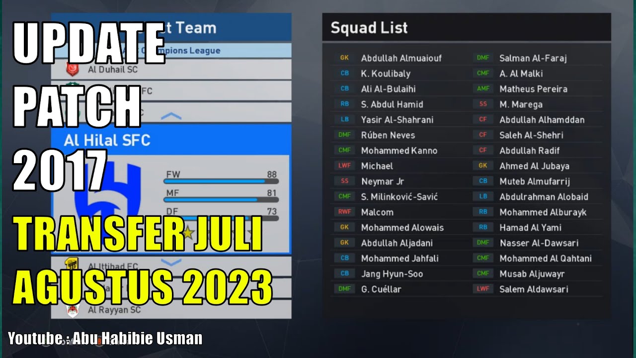 CARA PATCH PES 2017 MUSIM PANAS JULI AGUSTUS 2023