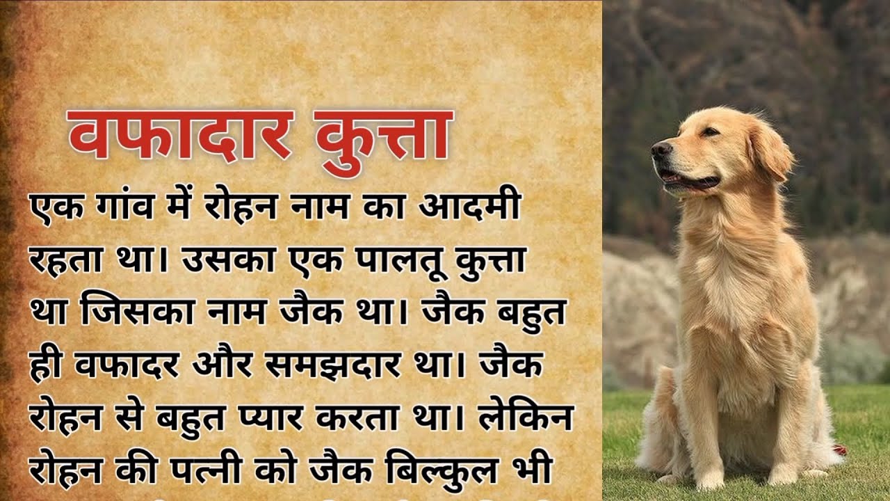 वफादार कुत्ता | Vafadar dog | hindi kahani | moral stories in hindi | Hindi story telling #loyaldog
