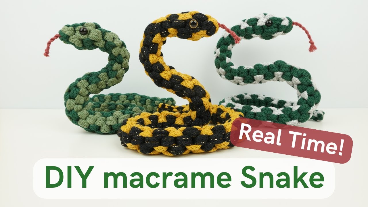 Macrame Snake | FULL TUTORIAL | Make along