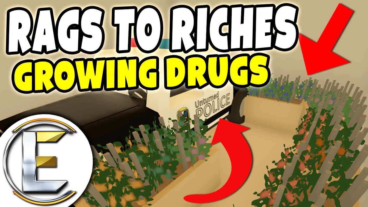 Growing Drugs In The Police Station! - Unturned Roleplay Rags to Riches #63