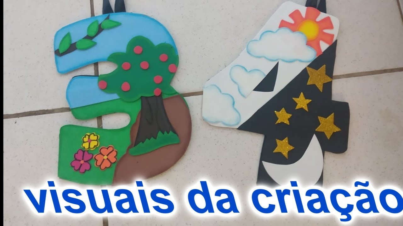 COMO FAZER OS VISUAIS DO TERCEIRO E QUARTO DIA DA CRIAÇÃO DO MUNDO