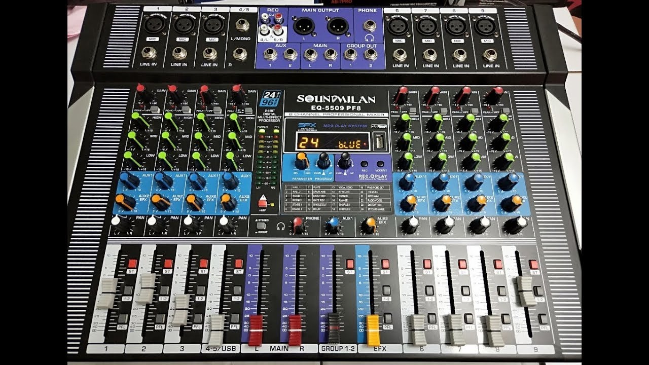 เพาเวอร์มิกเซอร์ EQ-5509 PF8 ขนาด 800W  Full Option เต็มแม็ก