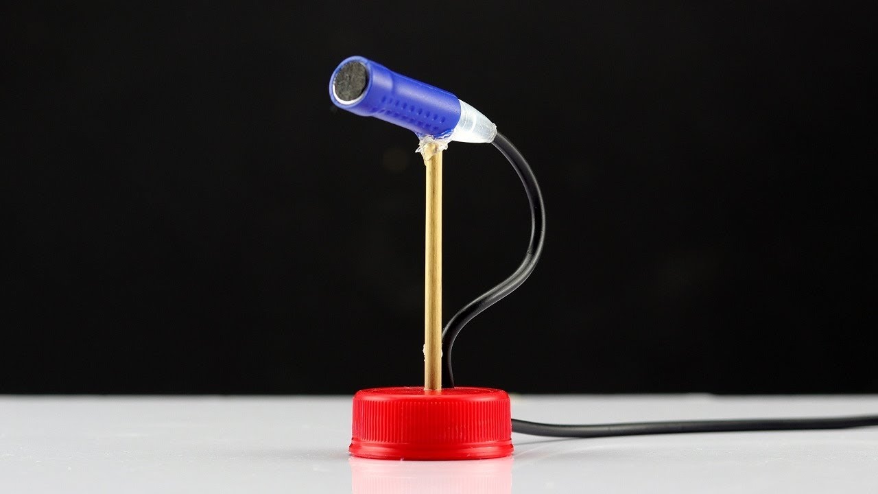 How to Make Mini Microphone With Stand at Home - Making Tricks