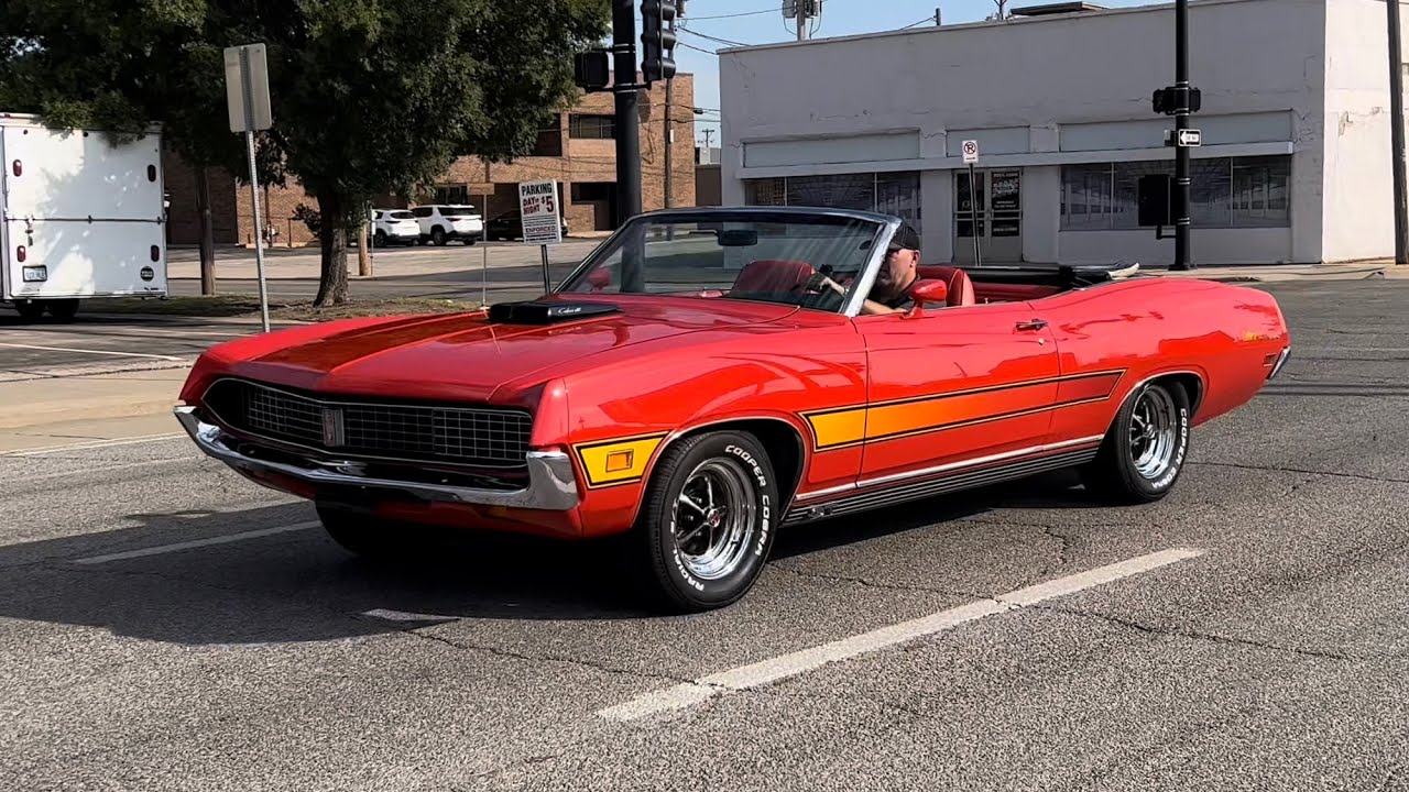 1 of 7 1971 Ford Torino GT Convertible 429CJ 4sp manual with factory AC for sale.