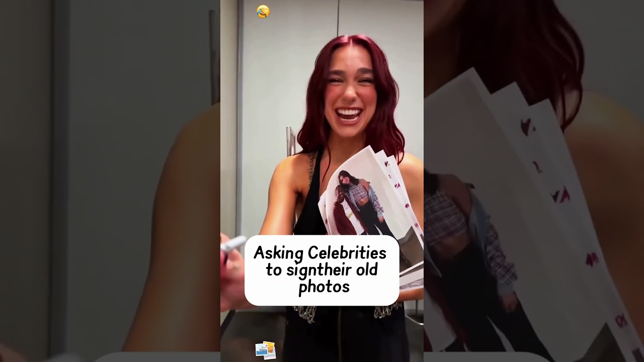 Ask celebrities to sign their old pictures 😂😂🤣🤣