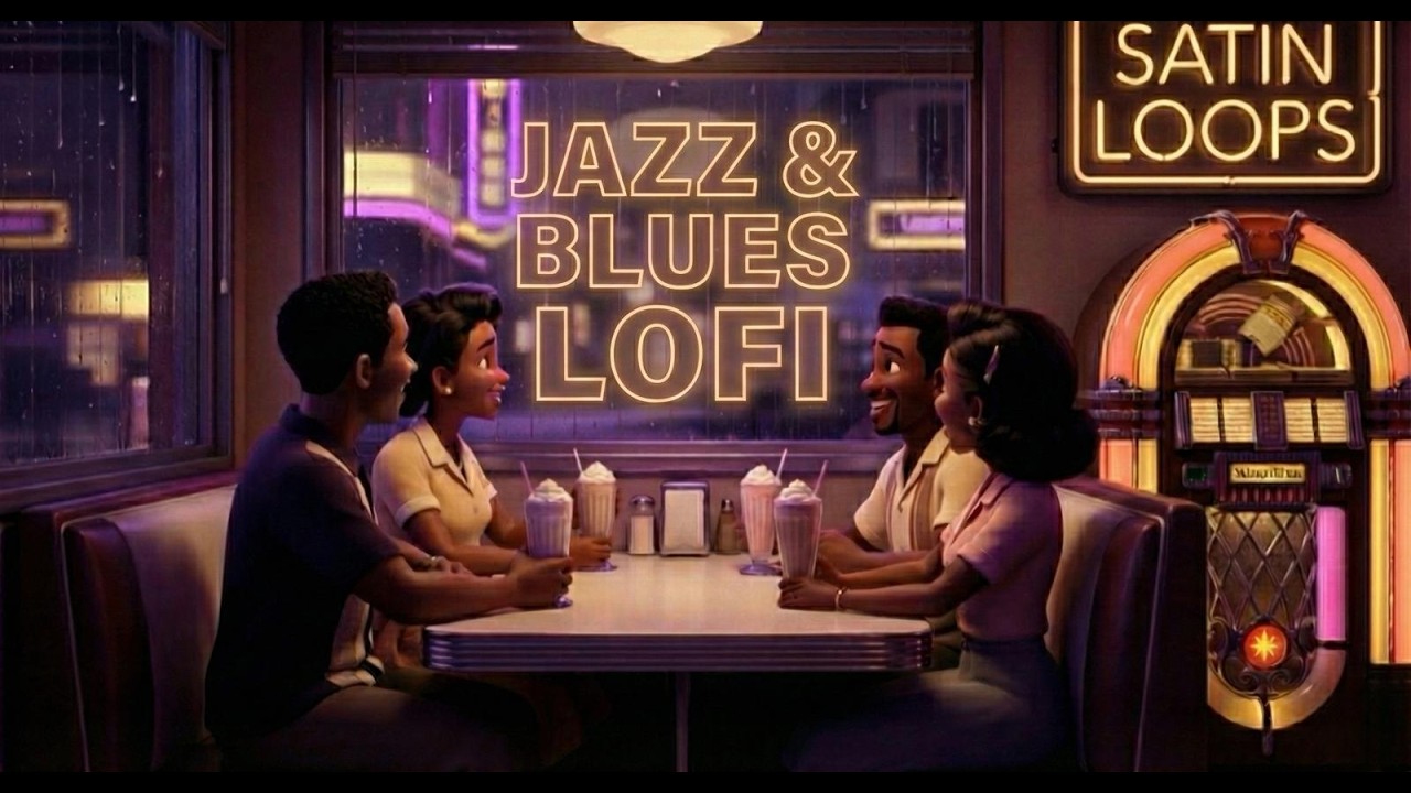 Late Night Diner Jazz & Blues | Vintage R&B Hip Hop Beats | 2 Hour Lofi Mix