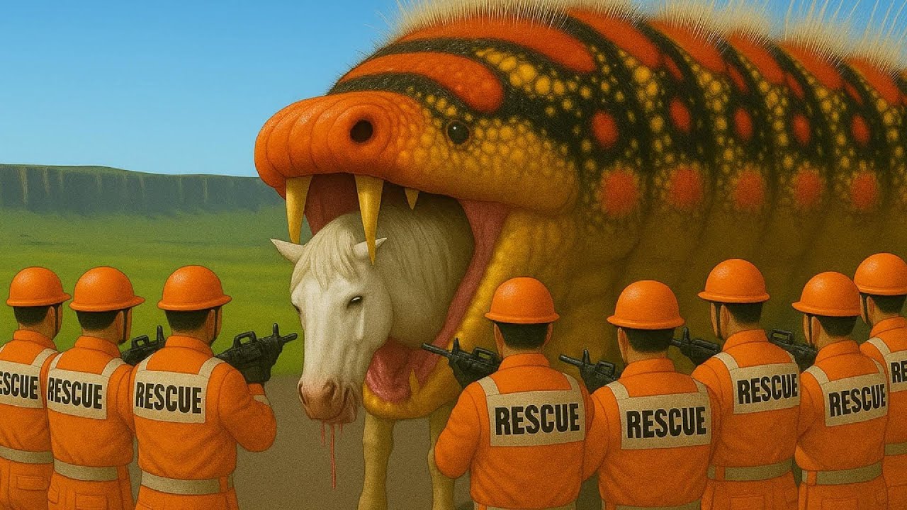 💥🐴 Epic Rescue! Team Saves Horse from Terrifying Giant Bug Attack!