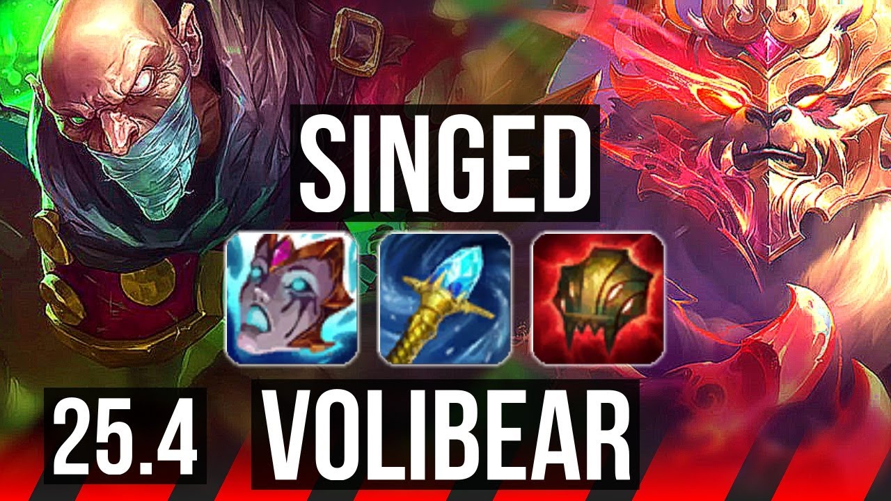 SINGED vs VOLIBEAR (TOP) | Comeback | EUW Master | 25.4