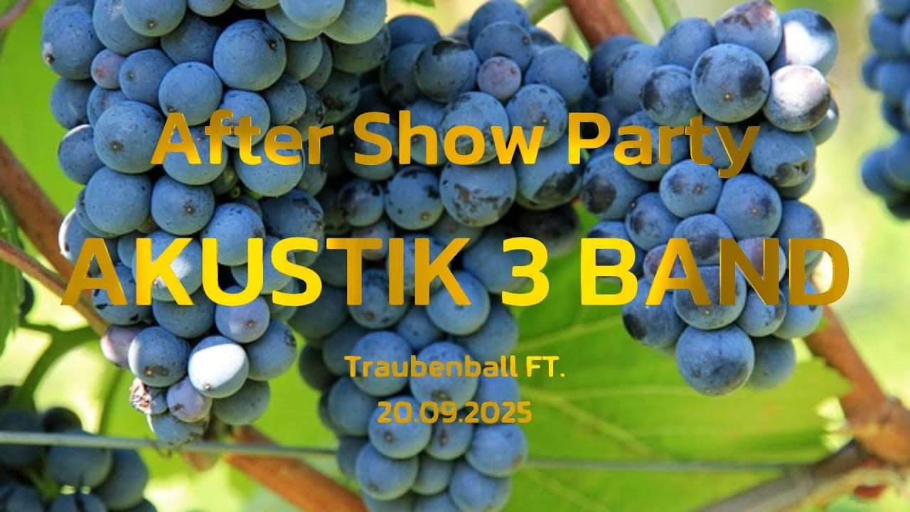 AKUSTIK 3 BAND = After Show Party = Traubenball in Frankenthal 20.09.2025