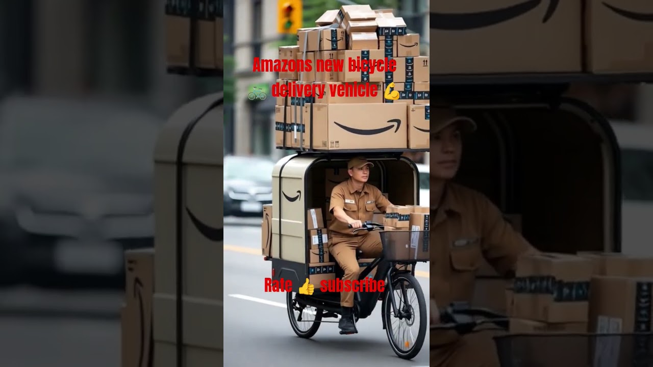 Amazon pedal power delivery half bike half van zero fuel, all legs 🚲📦 