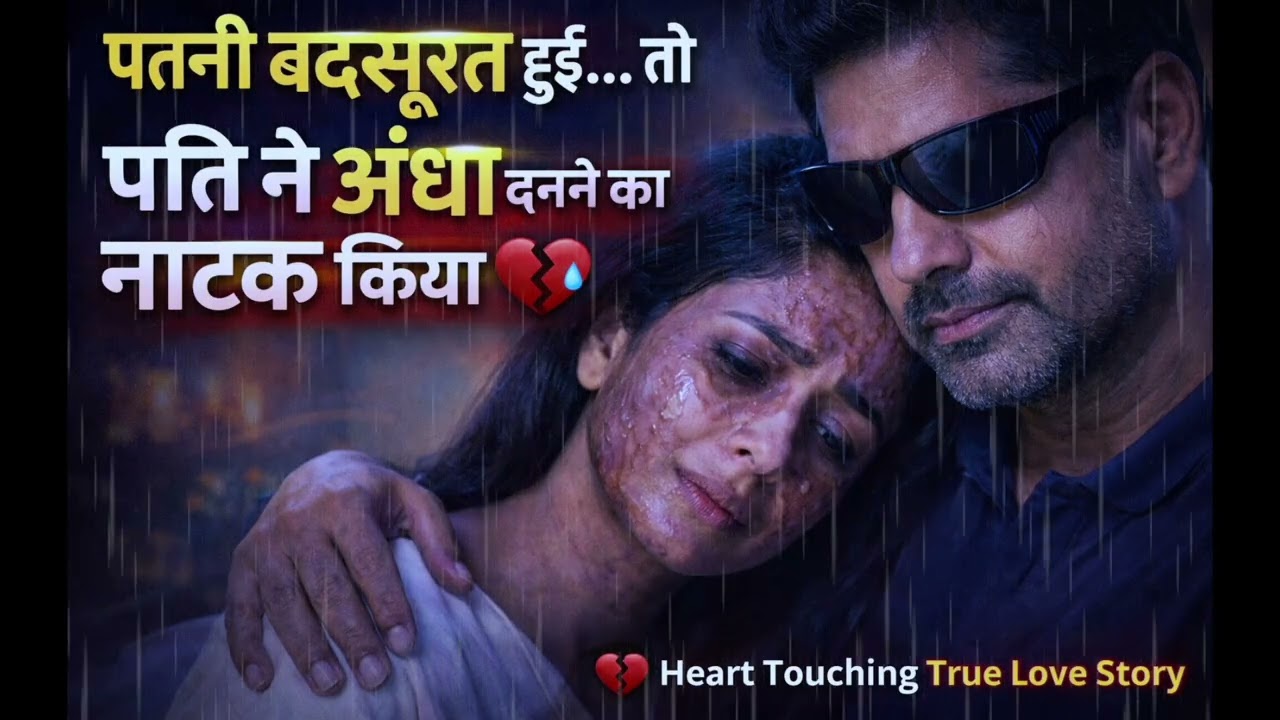#video पत्नी बदसूरत हुई… तो पति ने अंधा बनने का नाटक किया 😭 | Heart Touching True Love Story