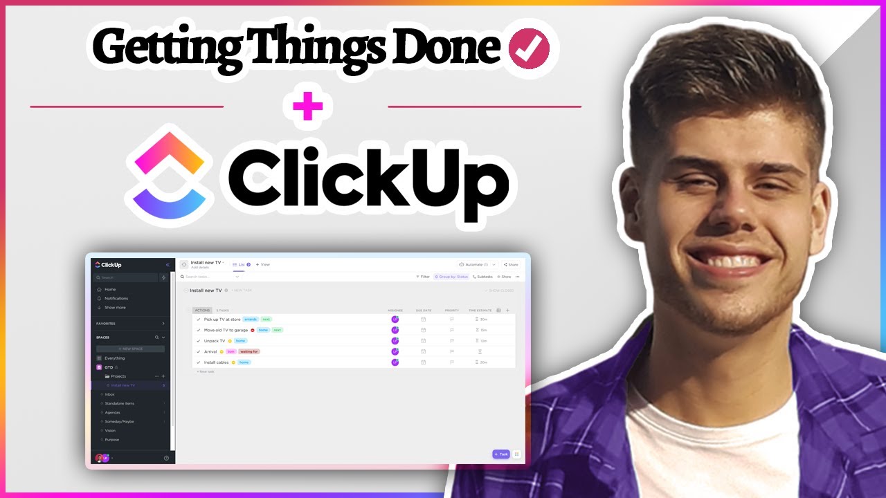 How to use CLICKUP for Getting Things Done (GTD)