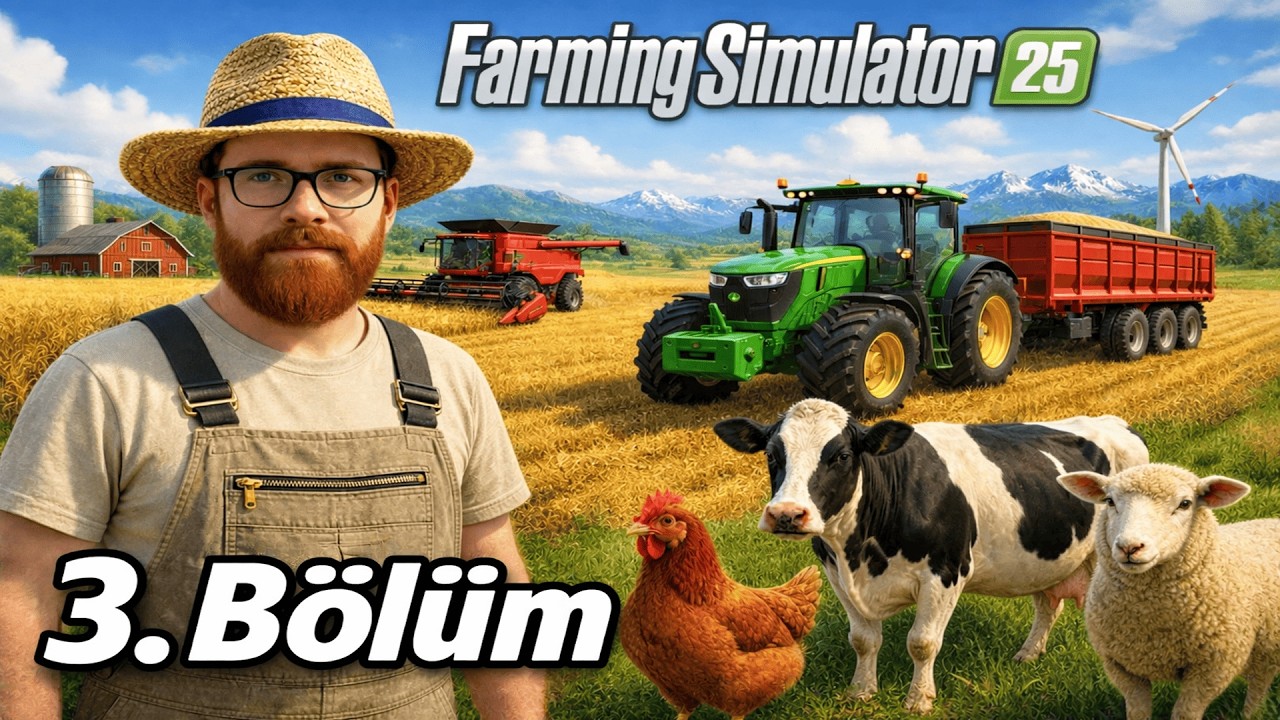 İLK BUĞDAY HASADIMIZI TOPLADIK! | Farming Simulator 25 Türkçe - 3.BÖLÜM - @MussiGames  ​