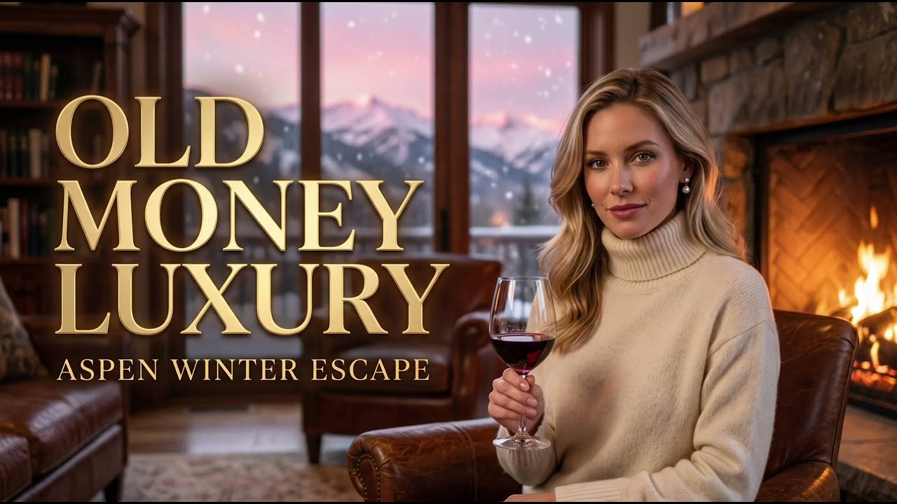 Old Money Luxury 🥃 Winter Chalet Aesthetic | Cozy Luxury Lifestyle Music #OldMoneyLuxury
