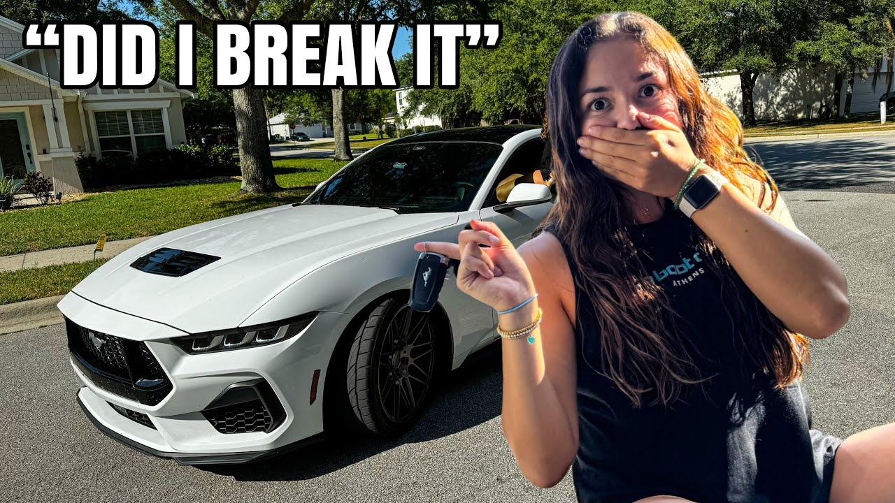 Teaching My Girlfriend To Drive Manual In A Twin Turbo Ford Mustang