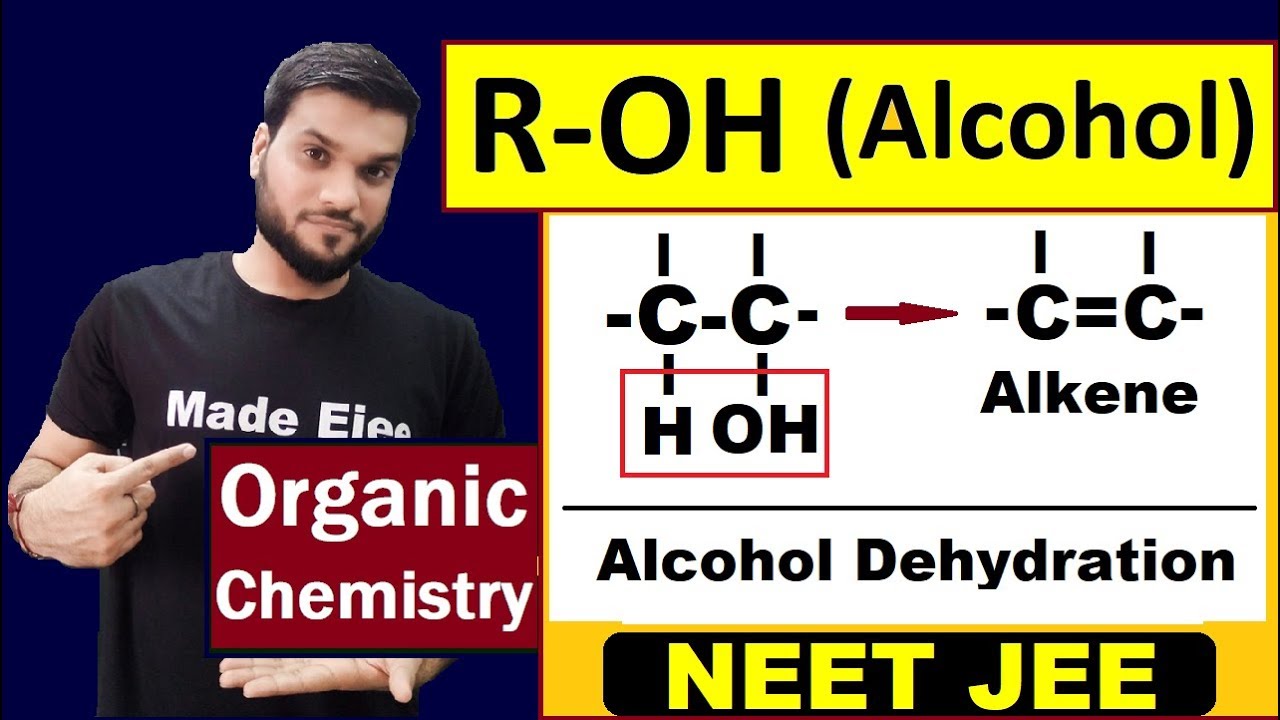 De-Hydration of Alcohol | Alcohol Chemical Reactions | 12th organic | NEET JEE AIIMS