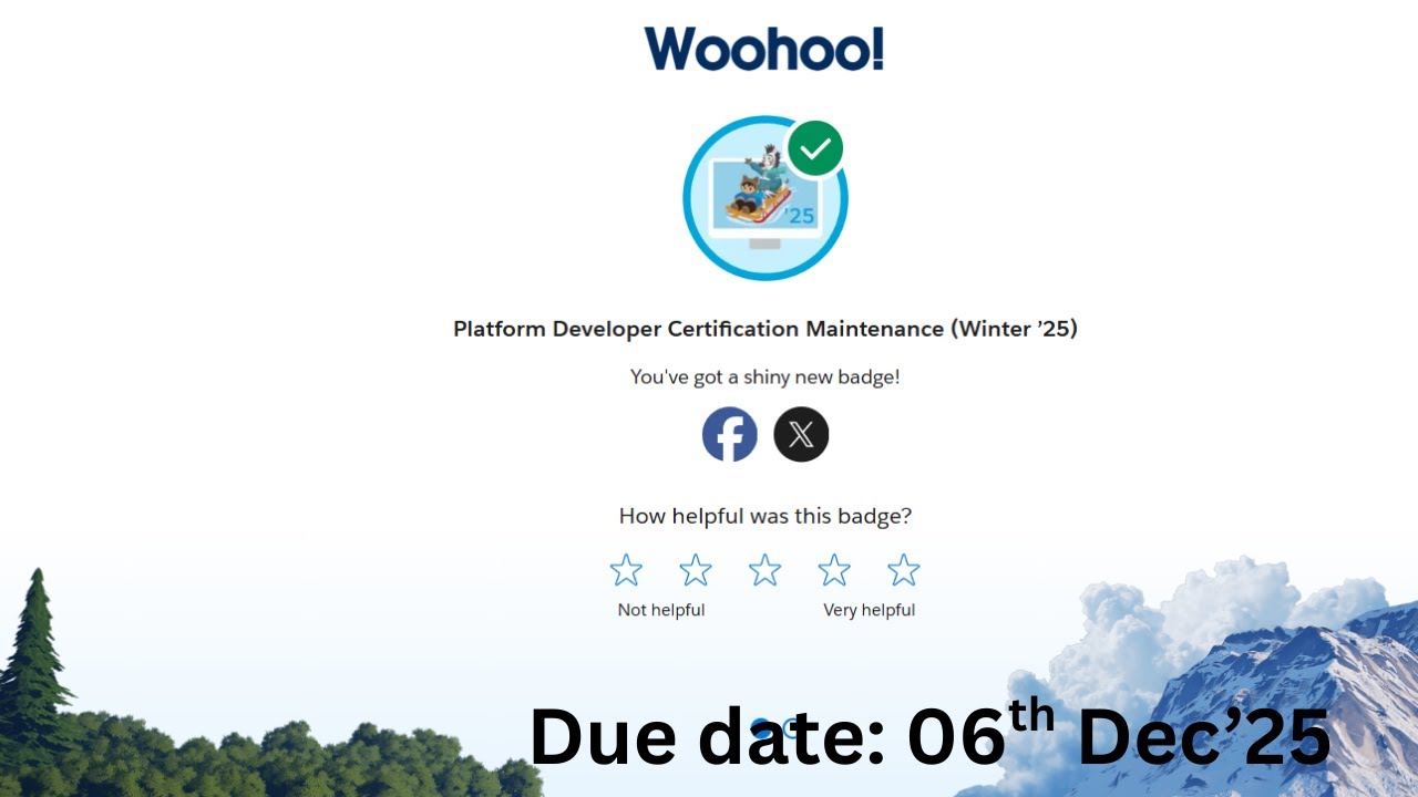 Platform Developer Certification Maintenance (Winter ’25) | Latest Challenge Solved By Abhishek
