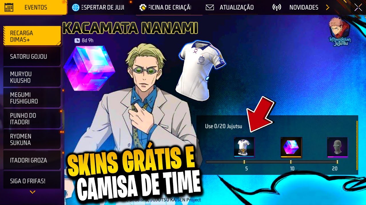 URGENTE! SKINS GRÁTIS, MUDANÇA DIAMANTE ROYALE, CUBO MÁGICO E CAMISA DE TIME 