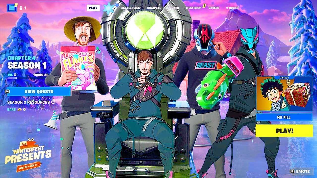 MrBEAST использует все встроенные эмоции Fortnite!