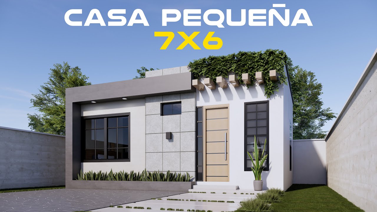 Casa peque&ntilde;a de 7X6 perfecta para terrenos reducidos 🏠