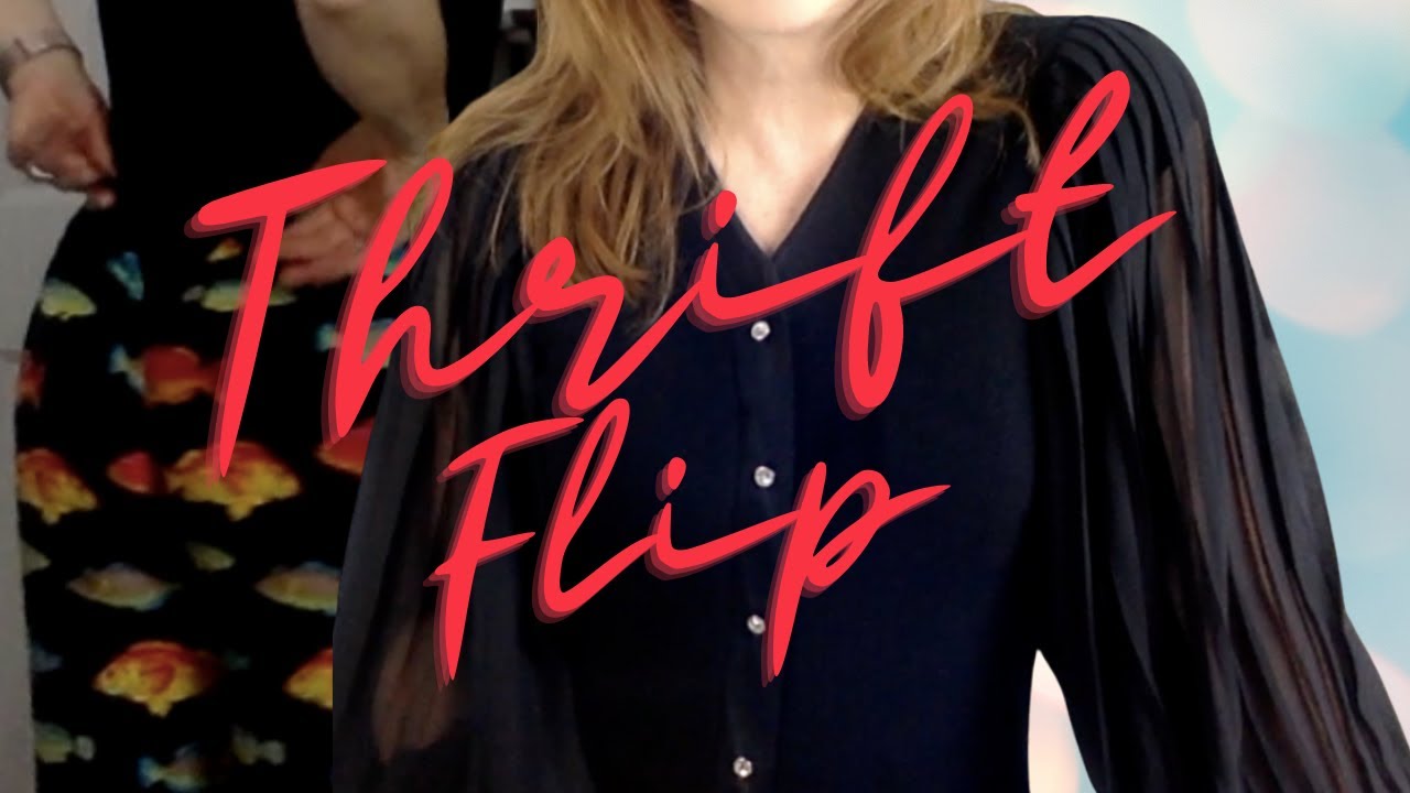 THRIFT FLIP: making pants bigger; shortening a sweater and adding buttons