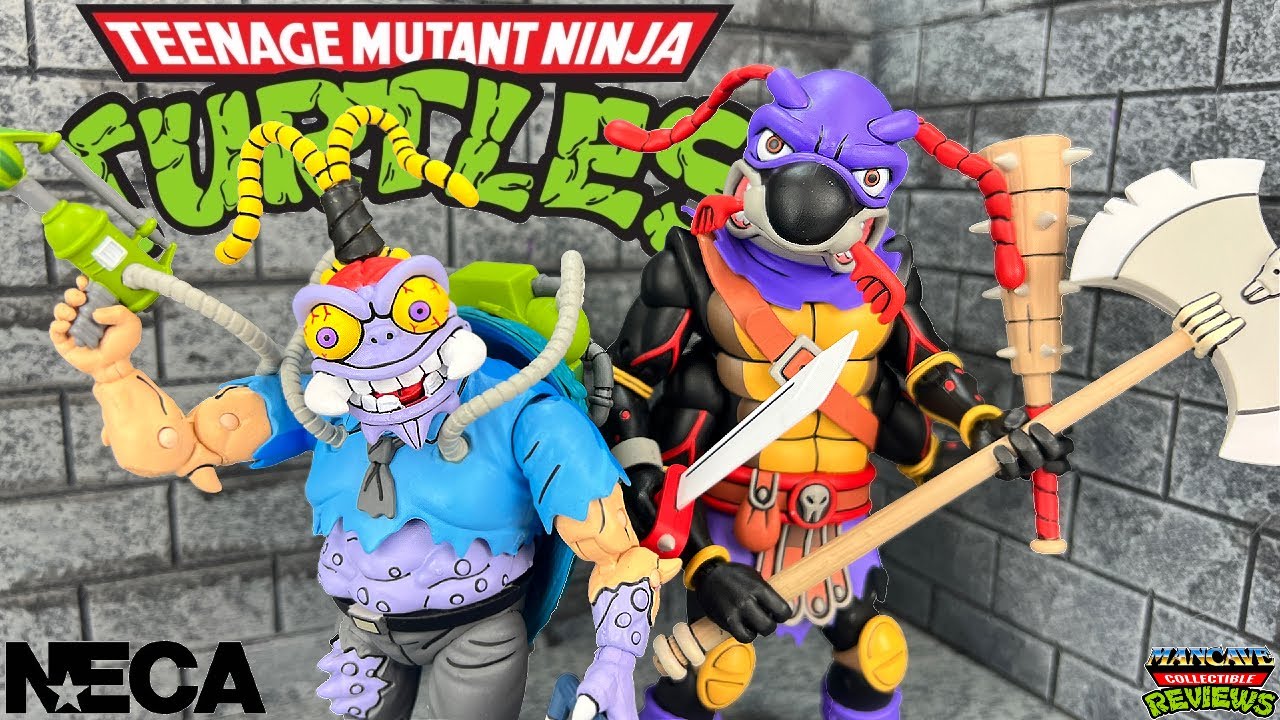 NECA Teenage Mutant Ninja Turtles SCUMBUG & ANTRAX Cartoon 2 Pack Action Figure Review TMNT