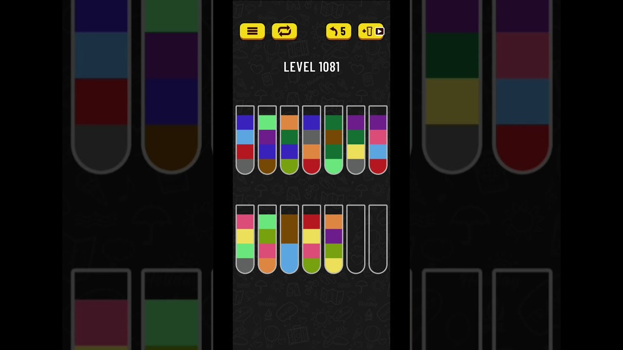 Water sort puzzle level 1081