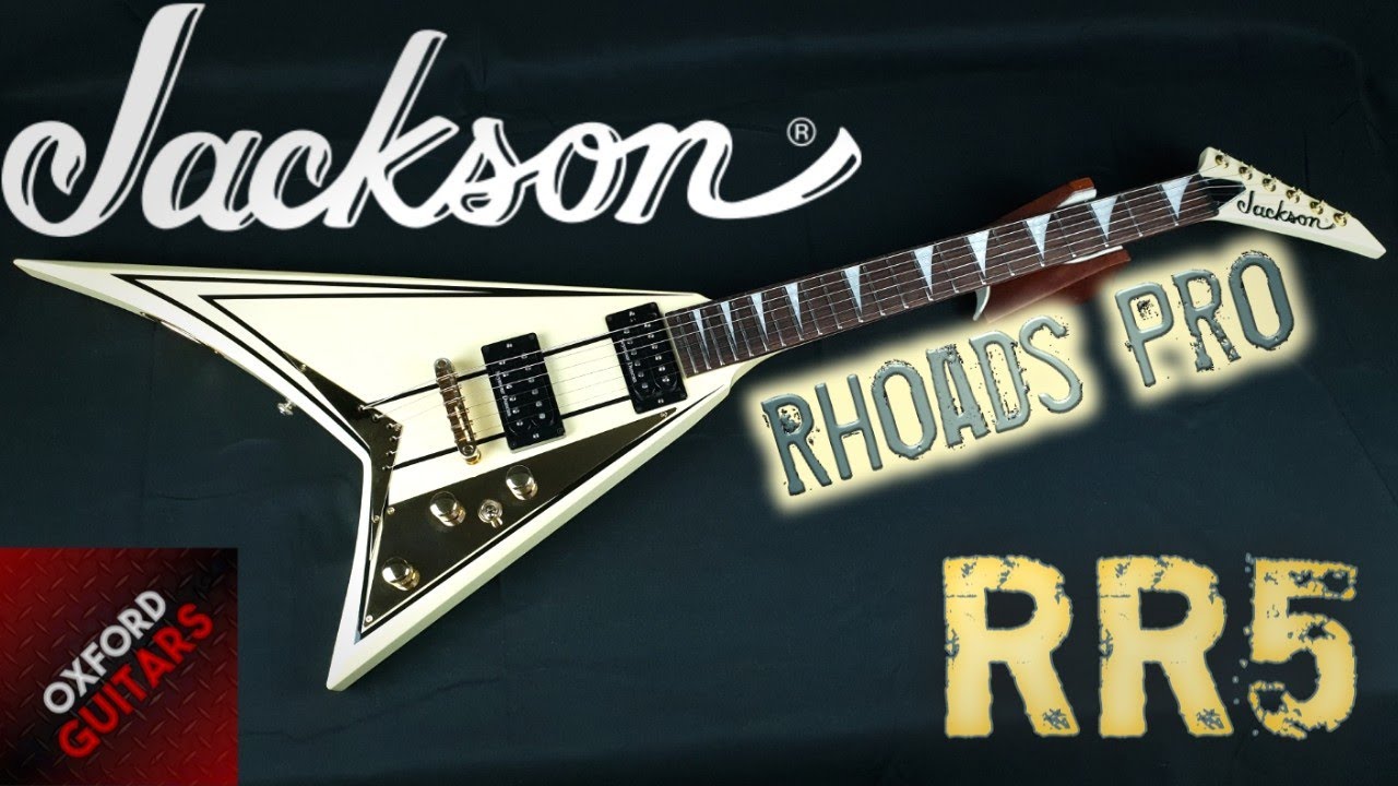 Jackson RR5 Randy Rhoads Pro Ivory with Black Pinstripes 2004 Made in Japan guitar close up video