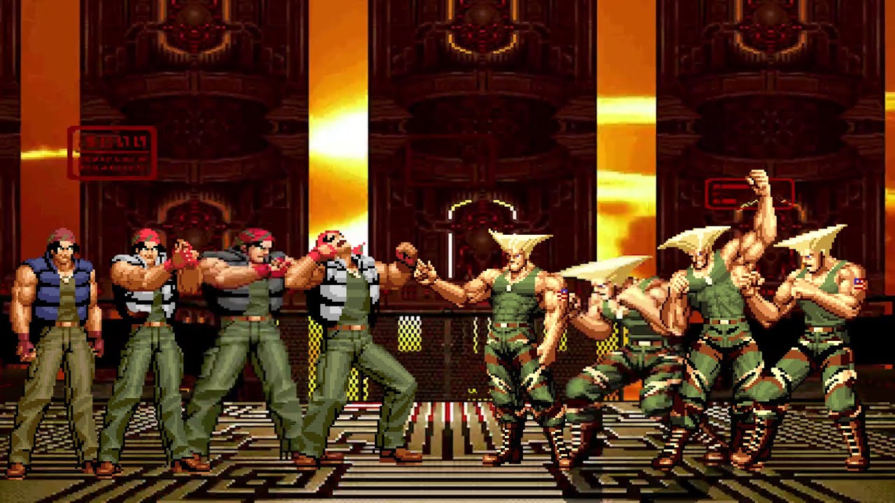 kof mugen Ralf Team vs Guile Team