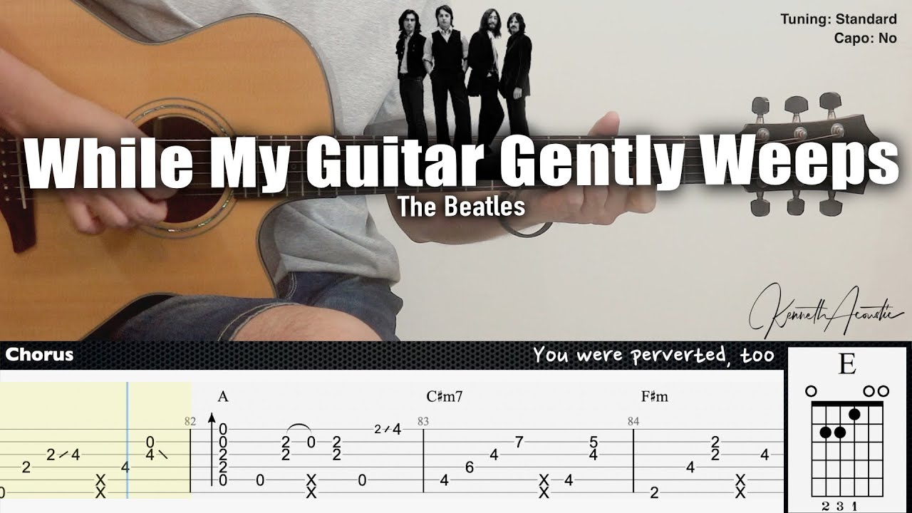 While My Guitar Gently Weeps - The Beatles | Fingerstyle Guitar | TAB + Chords + Lyrics