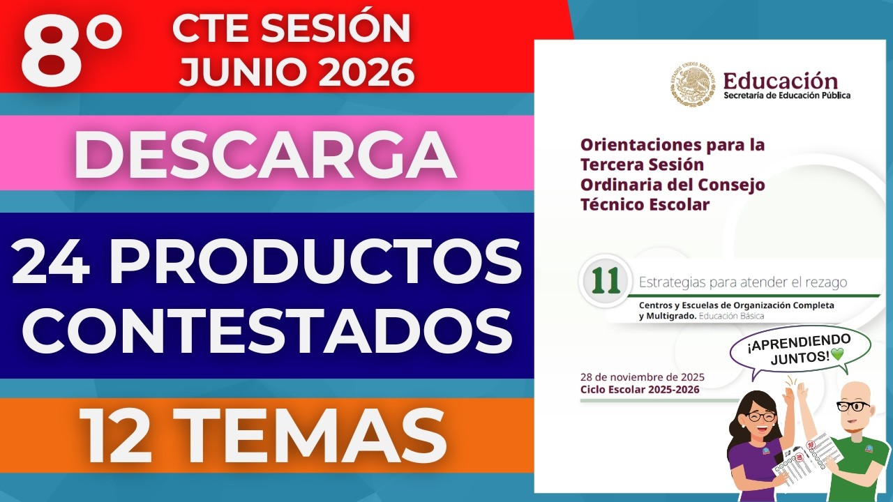 Descarga 24 PRODUCTOS CONTESTADOS SEXTA Sesi&oacute;n CTE MARZO 2026 Materiales