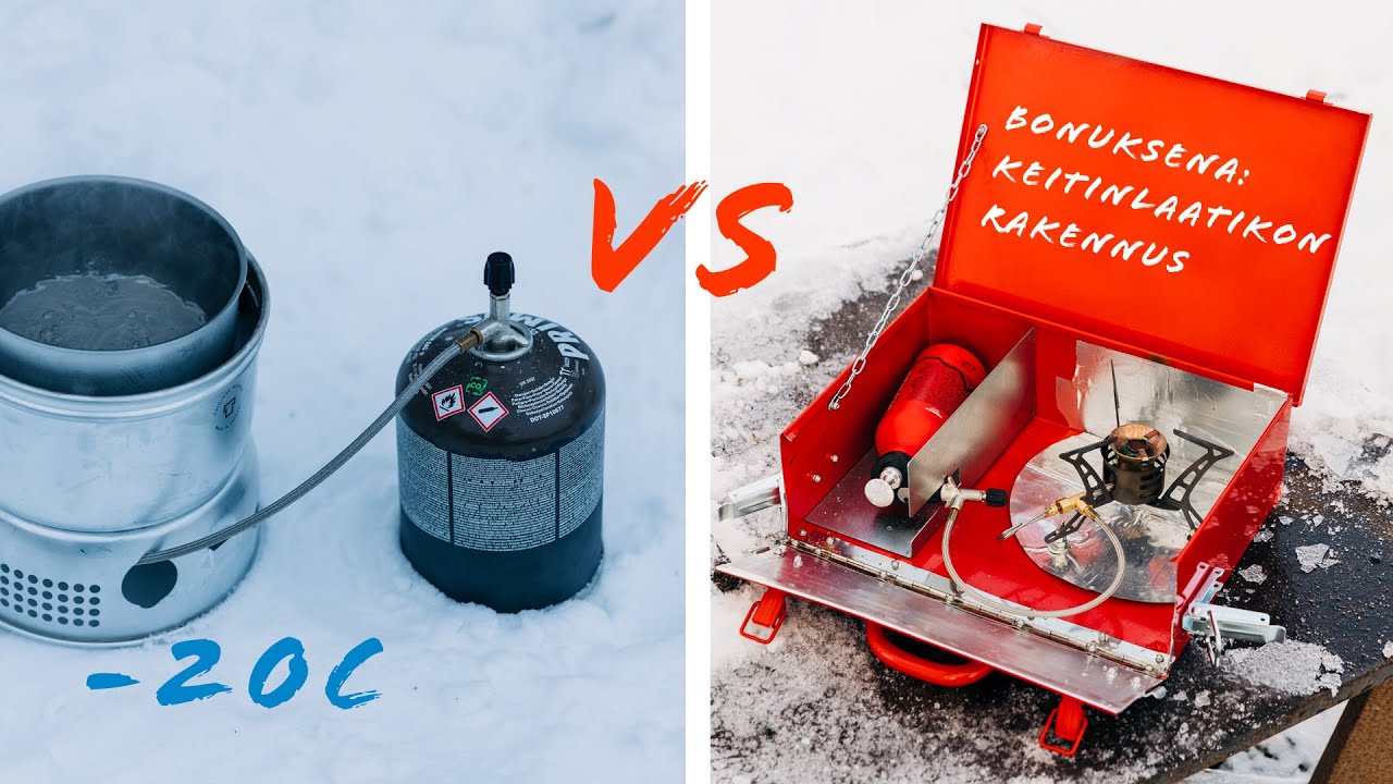KAASUKEITIN vs. BENSAKEITIN | DIY Keitinlaatikko Bensakeittimeen | TALVIVAELLUS