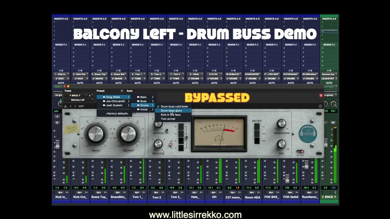 30 sec Balcony Left drum demo