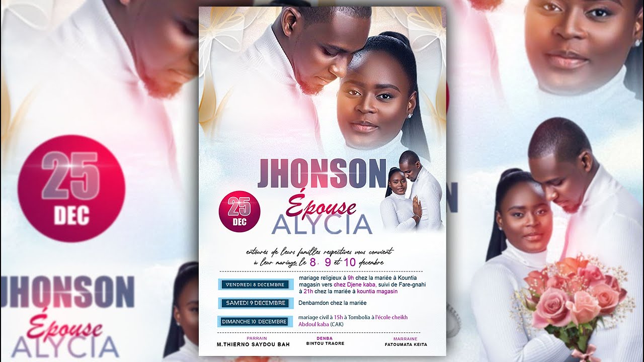 Cr&eacute;ation d'Affiche de Mariage : Du Concept &agrave; la Perfection avec Photoshop | Tutoriel en 9 &Eacute;tapes |