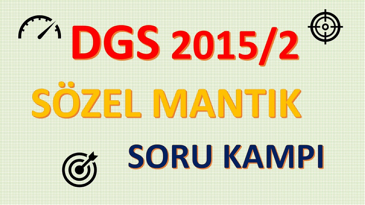 2015/2 DGS Sözel Mantık Çözümü #sözelmantık