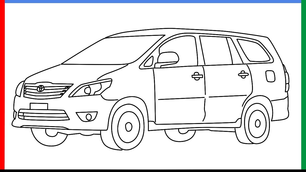 How to draw Toyota Innova step by step for beginners
